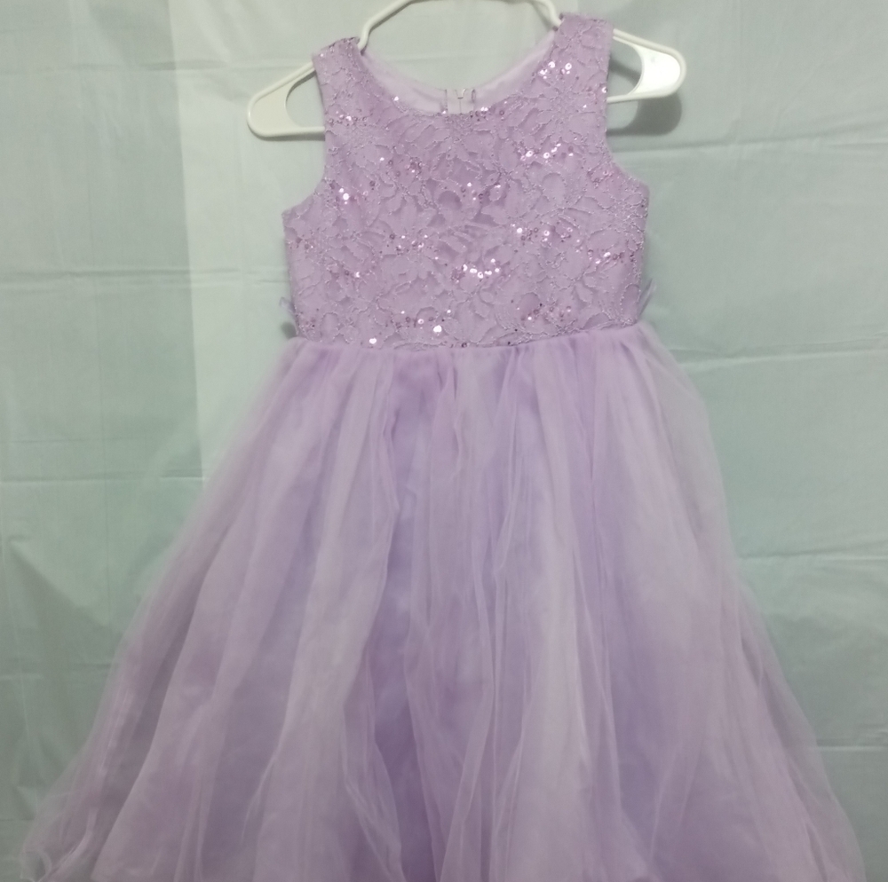 Purple Embellished Tiered Formal Dress for Wedding Guest